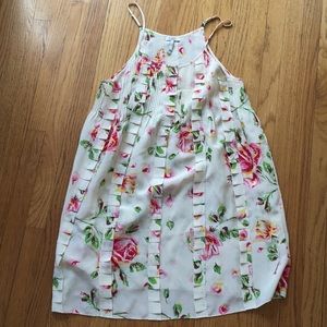 White pink floral print Strappy Joie Dress